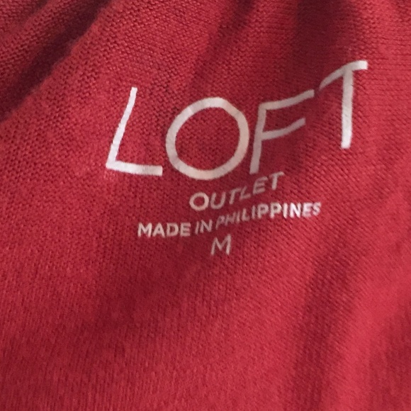 LOFT Burnt Orange Draping BOHO Blouse - Picture 5 of 5